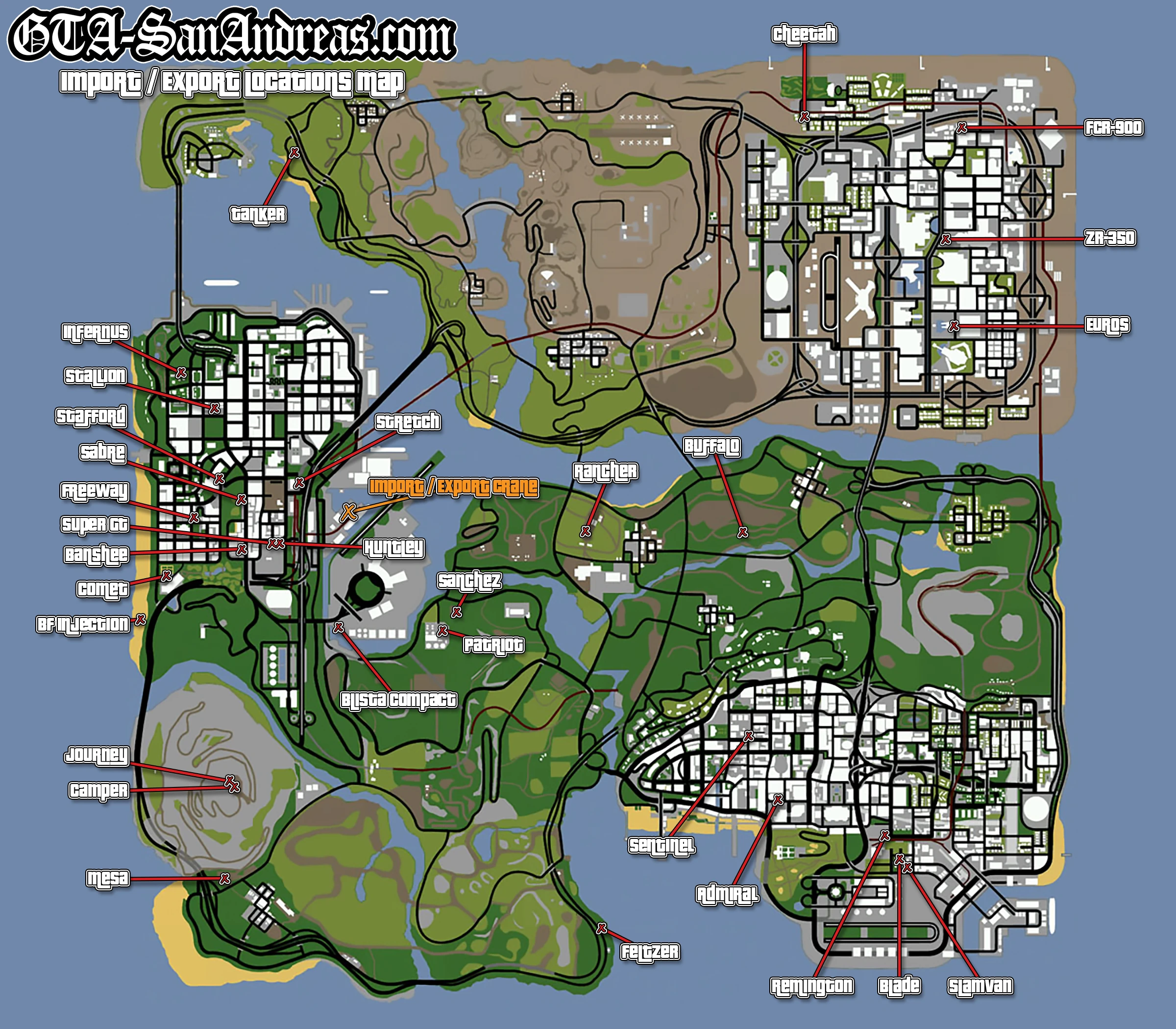 GTA San Andreas Import / Export Map